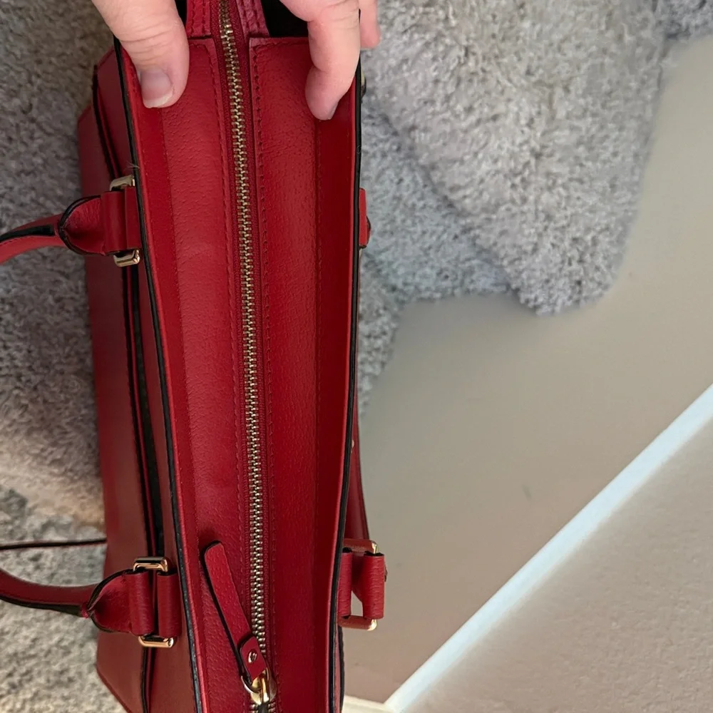 Kate Spade Red Leather Lana Satchel - Picture 8 of 14